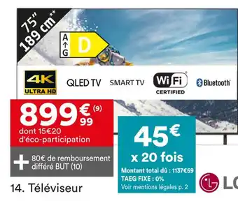 BUT Lg téléviseur offre