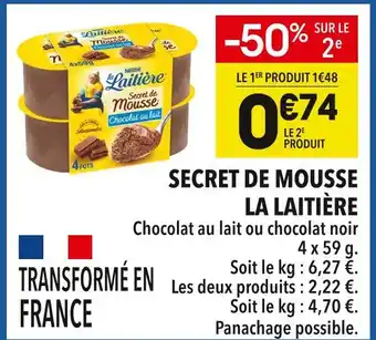 Supeco La laitière secret de mousse offre