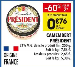 Supeco Président camembert offre