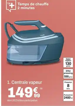 BUT Philips centrale vapeur psg6042/20 offre