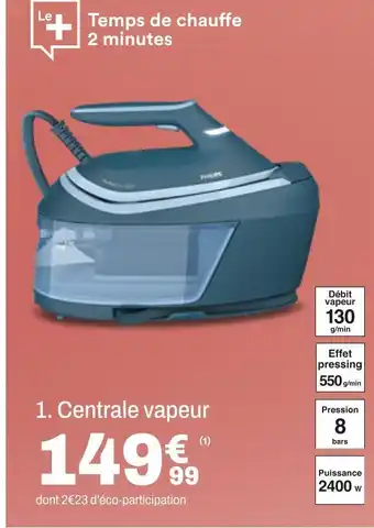 BUT Philips centrale vapeur psg6042/20 offre
