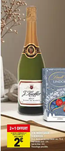 Supeco J.kieffer vin mousseux offre