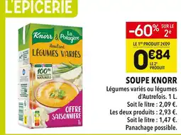 Supeco Knorr soupe offre