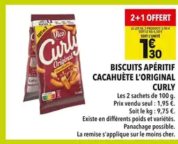 Supeco Vico biscuits apéritif cacahuète l’original curly offre