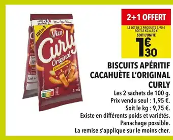 Supeco Vico biscuits apéritif cacahuète l’original curly offre