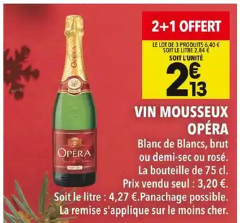 Supeco Opéra vin mousseux blanc de blancs offre