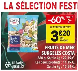 Supeco Costa fruits de mer surgelés offre