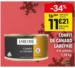 Supeco Labeyrie confit de canard offre