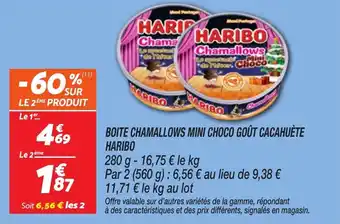 Netto Boite chamallows mini choco goût cacahuète haribo offre