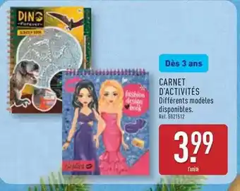 ALDI Carnet d'activités offre
