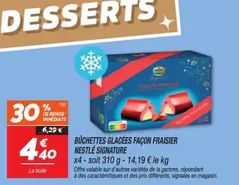 Netto Bûchettes glacées façon fraisier nestlé signature offre