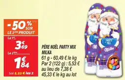 Netto Père noël party mix milka offre