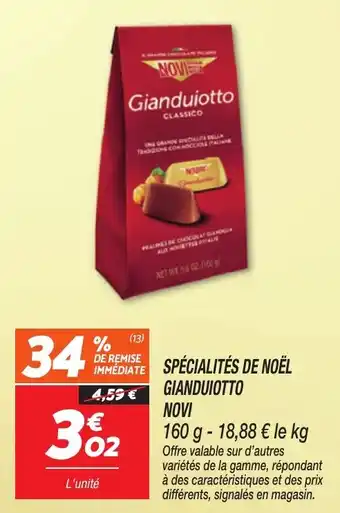 Netto Spécialités de noël gianduiotto novi offre