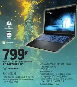 E.Leclerc Pc portable 17″ offre