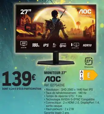 Moniteur 27"
