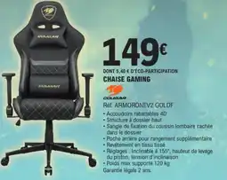 E.Leclerc COUGAR Chaise gaming offre
