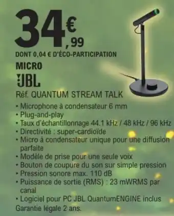 E.Leclerc JBL Micro offre