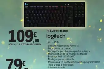 E.Leclerc LOGITECH Clavier filaire offre