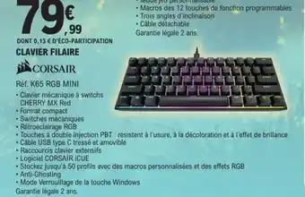 E.Leclerc CORSAIR Clavier filaire offre