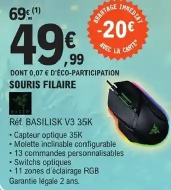 E.Leclerc RAZER Souris filaire offre