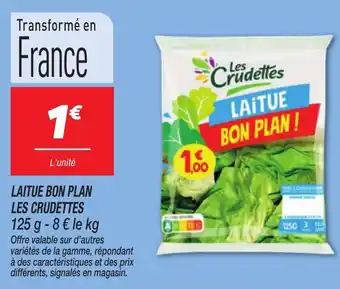 Netto Laitue bon plan les crudettes offre