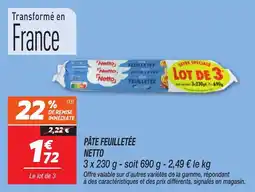 Netto Pâte feuilletée netto offre