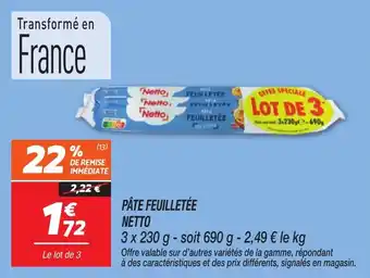 Netto Pâte feuilletée netto offre
