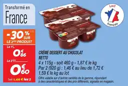 Netto Créme dessert au chocolat netto offre