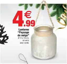 Bazarland Lanterne "Paysage de neige" offre