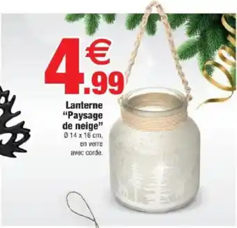 Bazarland Lanterne "Paysage de neige" offre