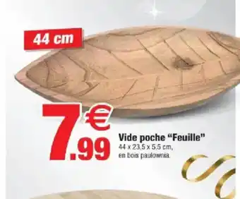 Bazarland Vide poche "Feuille" offre