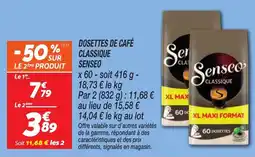 Netto Dosettes de café classique senseo offre