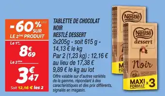 Netto Tablette de chocolat noir nestlé dessert offre
