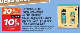 Netto Coffret collection village vanille monoï les petits plaisirs offre