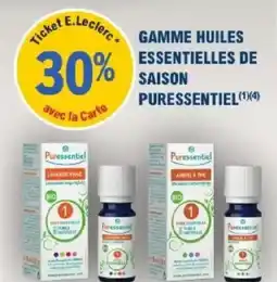 E.Leclerc Parapharmacie Gamme huiles essentielles de saison puressentiel offre