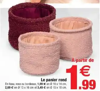 Bazarland Le panier rond offre