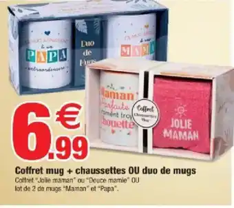 Bazarland Coffret mug + chaussettes OU duo de mugs offre