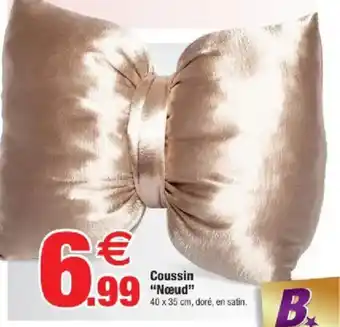 Bazarland Coussin "Nœud" offre