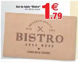 Bazarland Set de table "Bistro" offre