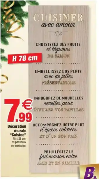 Bazarland Décoration murale "Cuisine" offre