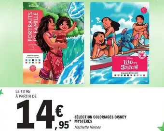 E.Leclerc Sélection coloriages disney mystères offre
