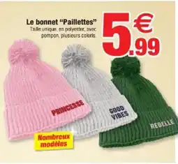 Bazarland Le bonnet "Paillettes" offre