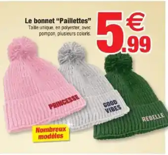 Bazarland Le bonnet "Paillettes" offre