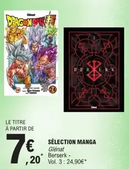 E.Leclerc Sélection manga offre