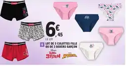 E.Leclerc Lot de 5 culottes fille ou de 3 boxers garçon offre