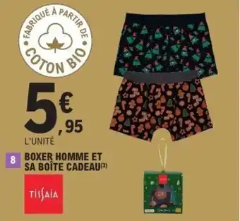 E.Leclerc Boxer homme et sa boîte cadeau offre