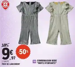E.Leclerc Combinaison bebe mots d'enfants offre