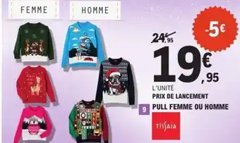 E.Leclerc Pull femme ou homme offre