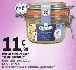 E.Leclerc Foie gras de canard jean larnaudie offre