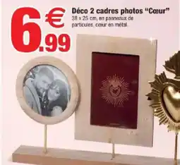 Bazarland Déco 2 cadres photos "Cœur" offre